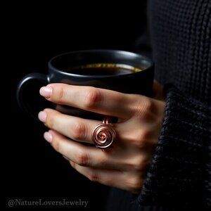 Durable Everyday Wear! My Signature Swirl ~ Copper Wire Wrapped Ring
